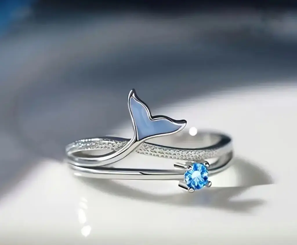 Unazë elegante në formë bisht peshku