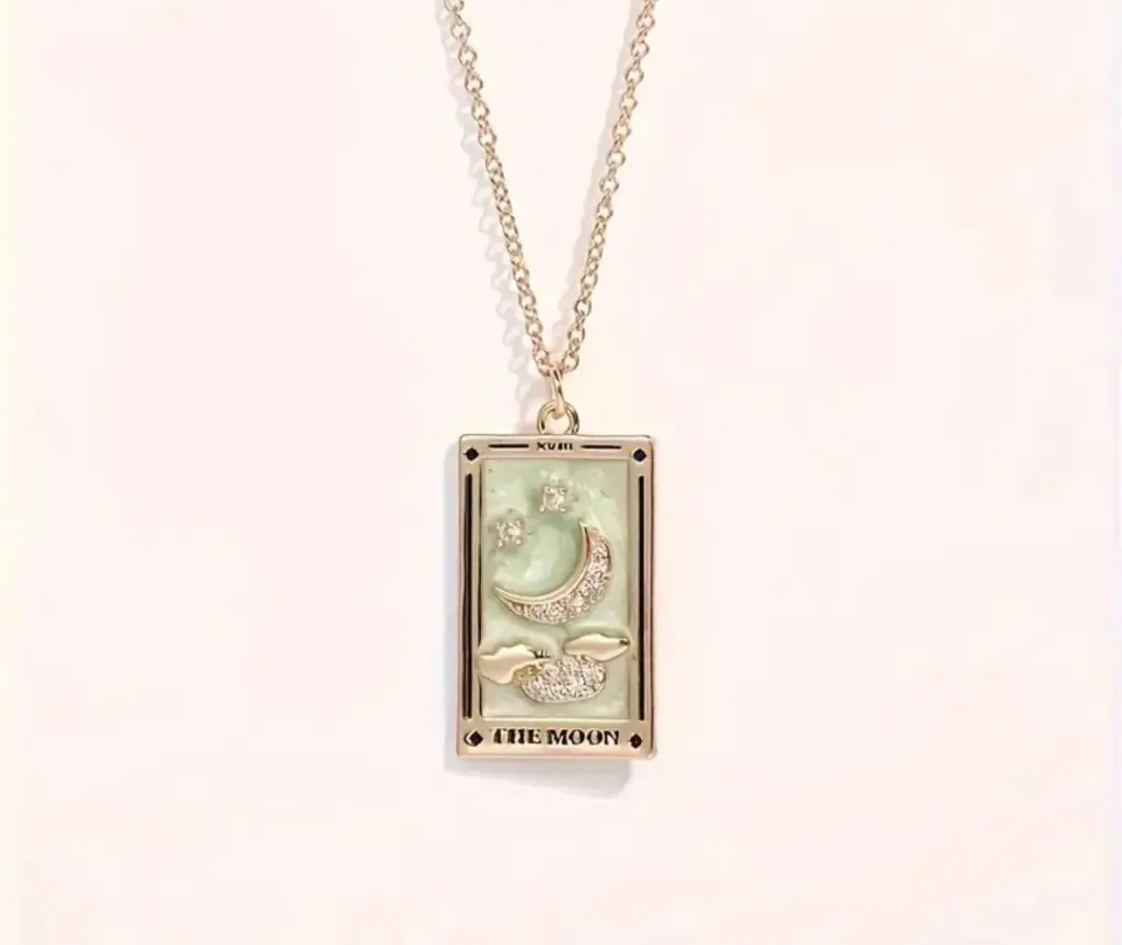 Varëse me motiv leximi kartash me dizajn hëne dhe gurë